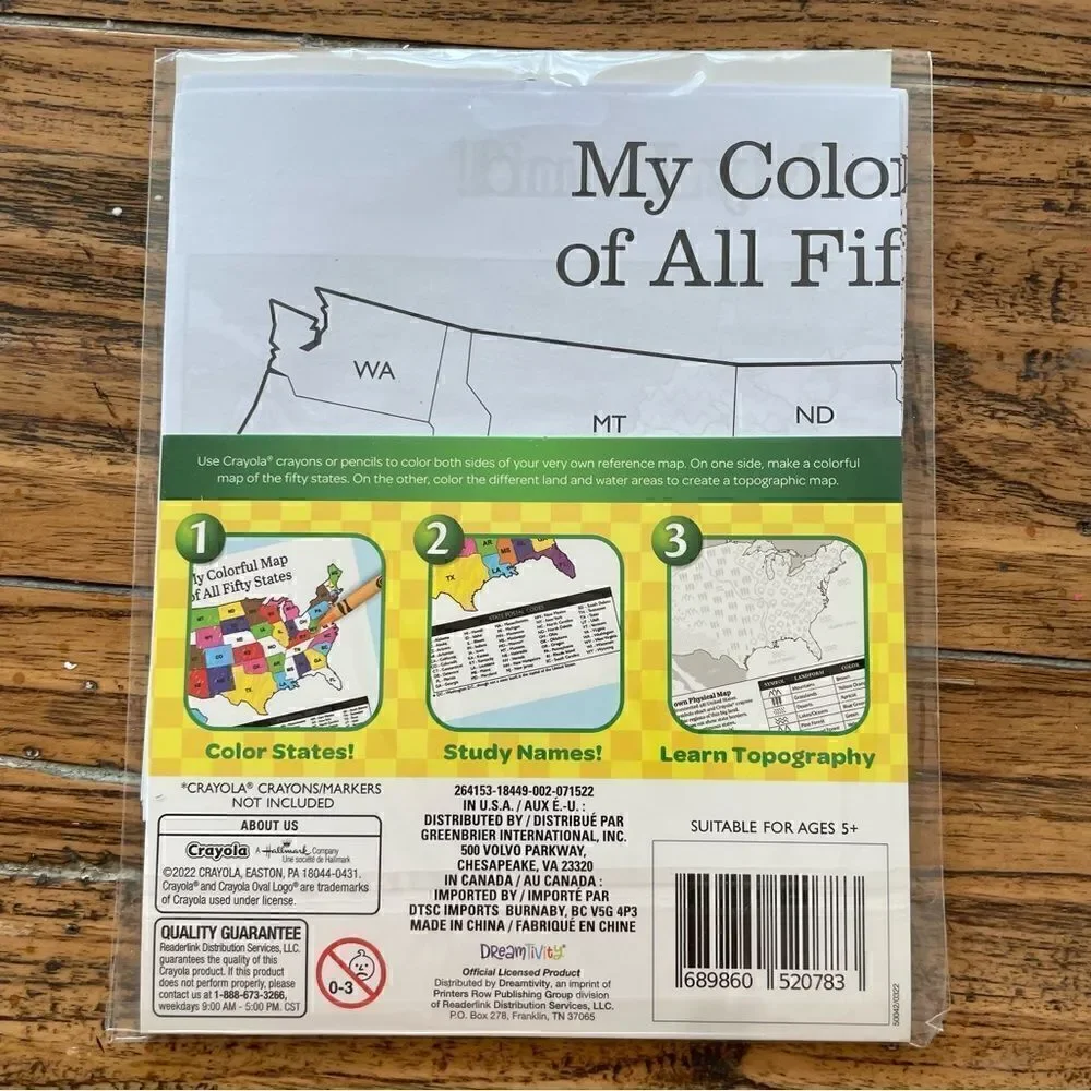 Crayola Lot of Chalk and Maps of the USA